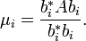 
\mu_i = \frac{b^*_i A b_i}{b^*_i b_i}.
