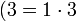  ( 3=1\cdot3