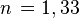 n\, = 1,33