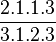 \frac{2.1.1.3}{3.1.2.3}