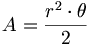 A = \frac{r^2 \cdot \theta}{2}