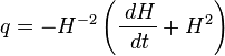 q = -H^{-2}\left( {{\; dH}\over {\; dt}} + H^2 \right)