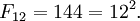 F_{12}=144=12^2.