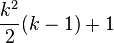 \frac{k^2}{2}(k-1)+1