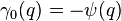 \gama_0 (q) = \psi (q)