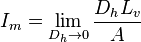 I_m = lim_{D_hrightarrow0}frac{D_hL_v}{A}