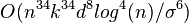 O( n^{34}k^{34}d^8 log^4(n)/ \sigma^6 )