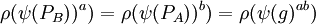 \rho (\psi (P_ {
B}
)
)
^ {
}
)
\rho (\psi (P_ {
A}
)
)
^ {
b}
)
\rho (\psi (g)^ {
{
ab}
}
)