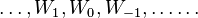 \dots,W_1,W_0,W_{-1},\dots\dots