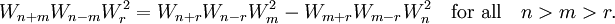  W_{n+m}W_{n-m}W_r^2 = W_{n+r}W_{n-r}W_m^2 - W_{m+r}W_{m-r}W_n^2 \quad\text{for all}\quad n > m > r.
