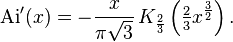 \matrm {
Akeo'}
(x) = - \frac {
x}
{
\pi \sqrt {
3}
}
'\' 