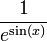 frac{1}{e^{sin(x)}}
