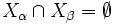 X_\alpha\cap X_\beta = \emptyset