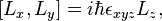 [{L_x}, {L_y}] = i \hbar \epsilon_{xyz} {L_z},