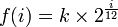 f(i) = k \times 2^{\frac{i}{12}}