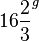 16{2 \over 3}^{g}