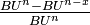 \tfrac {
BU^n-BU^ {
n-x}
}
{
BU^n}