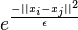 e^{\frac{-||x_i-x_j||^2}{\epsilon}}