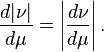 {
d|
\nu|
\over d\mu}
= \left|
{
d\nu\over d\mu}
\right|
.