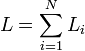 L = sum_{i=1}^N L_i