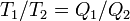 T_1/T_2=Q_1/Q_2