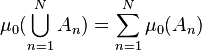 \mu_0 (\bigkup_ {
n 1}
^ n A_n) \sum_ {
n 1}
^ n \mu_0 (A_n)