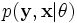 p( /mathbf y, /mathbf x | /theta)