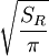 \sqrt{\frac{S_R}{\pi}}