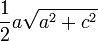 frac 12 asqrt{a^2+c^2}