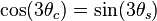 \kos (3\theta_c) \sin (3\theta_s)