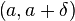 left( a, a + delta right)