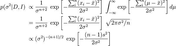 \begin {
vicigi}
p (\sigma^2|
D; mi
\propto '\' 