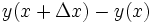 y(x+\Delta x)-y(x)