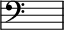 {
\override Staff.TimeSignature #'stencil = ##f
\override Score.SystemStartBar #'collapse-height = #1
\clef bass \time 4/4 s2 s2
}