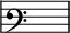 {
\override Staff.TimeSignature #'stencil = ##f
\override Score.SystemStartBar #'collapse-height = #1
\clef varbaritone \time 4/4 s2 s2
}