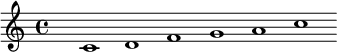 
\relative c'{
s2 \cadenzaOn c1 d f
g a c \cadenzaOff
}
