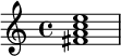  \chordmode { fis1:m7.5- } 