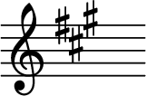 { \magnifyStaff #2 \omit Score.TimeSignature \key a \major s^"" }