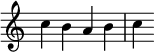 \new Staff \with { midiInstrument = "clarinet" \remove "Time_signature_engraver"} { c'' b' a' b' c'' }