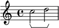 
\layout {
  \context {
    \Voice
    \consists "Horizontal_bracket_engraver"
  }
}
\relative c'' {
  c2\startGroup
  d2\stopGroup
}
