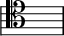 {
\override Staff.TimeSignature #'stencil = ##f
\override Score.SystemStartBar #'collapse-height = #1
\clef tenor  \time 4/4 s2 s2
}