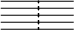 { \omit Score.Clef \omit Score.TimeSignature \relative c'' { s1 \bar "!" s2 }  }