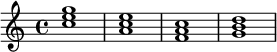 {\set Staff.midiInstrument=#"drawbar organ"<c''e''g''>1<a'c''e''><f'a'c''><g'b'd''>}