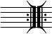 { \omit Score.Clef \omit Score.TimeSignature \relative c'' { s1 \bar ":|][|:" s2 }  }