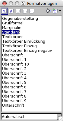 Absatz-Formatvorlagen