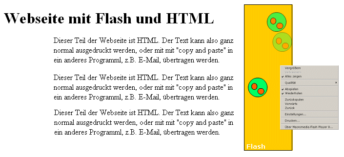 Datei:Handbuch Webdesign-Webseite mit Flash und Kontextmenue.gif