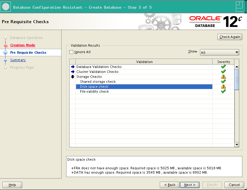 RA-Oracle_RAC_12101-DBCA Prerequisite checks