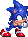 Sprite of Sonic pushing to the right.