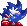 Sprite of Sonic crouching.