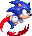 Sprite of Sonic running.